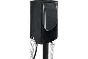 Chanvoo Electric Tongue Jack Cover- 3 Layer Oxford Fabric Universal Trailer RV Electric Tongue Jack Protective Cover- Adjustable Drawstring with D Rings (18 x 9 x 7.5 Inch)