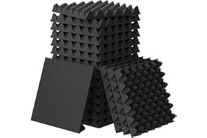 12 Pack 1.5"X12"X12" Sound Proofing Egg Crate Foam Pad(Most Soundproofing Design), Upgraded Foam Padding, Fire-Retardent Sound Proof Foam Panels for Walls, Door Soundproofing, Sound Foam Made by WVOVW