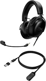 HyperX Cloud III Wired Gaming Headset 53mm Drivers DTS USB-C USB-A 3.5mm Black view 4