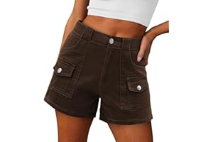 SANMM 2024 Jean Shorts for Women Casual Stretchy Denim Summer Hot Short
