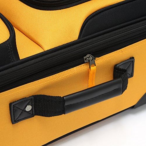 U.S. Traveler Rio Rugged Fabric Expandable Carry-On Luggage Set, Mustard/Orange, 2-Piece 4 U.S. Traveler Rio Rugged Fabric Expandable Carry-On Luggage Set, Mustard/Orange, 2-Piece
