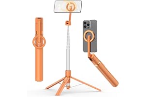 TONEOF 68" Magnetic Selfie Stick Tripod with Aluminum Strong Magnetic Holder for Magsafe, 360° Rotatable Travel Phone Tripod 