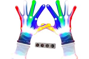 CELCOREERY LED Gloves Girls ＆ Boys Toys Age 6-8 8-12 Years Old, Light up Gloves Easter Gifts Stocking Stuffer for Birthday Halloween Christmas Cool Fun Gifts