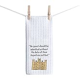 ZJXHPO Royalty Kitchen Towel Castle Inspired Dishes Tea Towel British TV Kitchen Decor Housewarming Gift (Settled Towel)