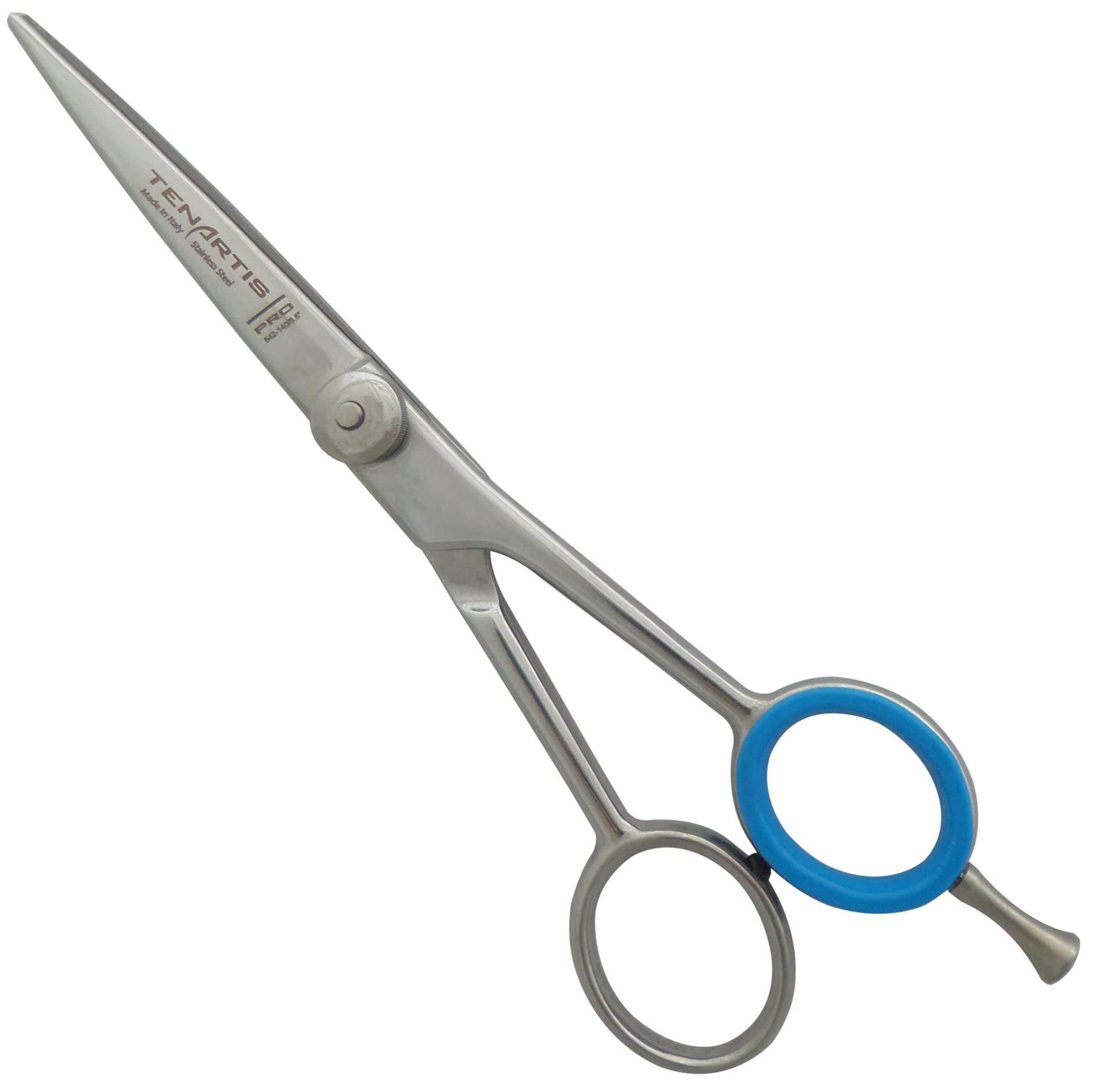 Professional Stainless Steel Hair Scissors with Finger Rest 15.5 cm - Tenartis Made in Italy
