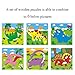 Rolimate Educational Preschool Dinosaur Wooden Cube Jigsaw Puzzle Blocks - Birthday Gift Toys for age 1 2 3 Years Old and Up Toddlers Kids Baby Children Boys Girls
