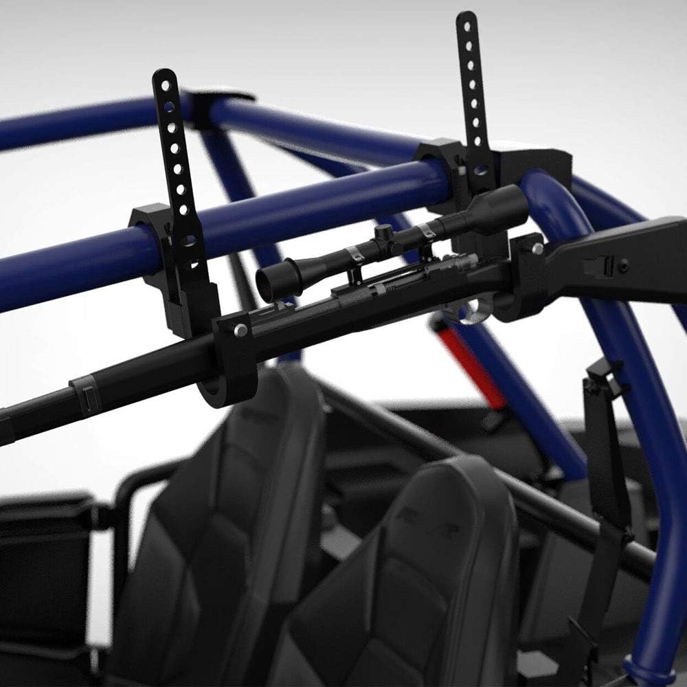 UTV Gun Holder, kemimoto Roll Bar Rack Fits for 1.75” 1.875" 2” Roll Bars Compatible with Polaris RZR Ranger Can Am Honda Kawasaki: Automotive