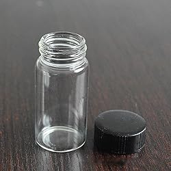UUYYEO 10 Pcs 20ml Clear Glass Bottles Reagent