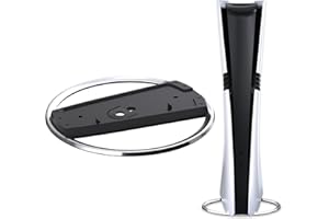 ZAIEVO PS5 Pro Vertical Stand, Base Para for Playstation 5, Black Vertical Console Brackets with Anti-Slip Pads, Space Saving Console-Stand, PS5 Accessories, Aluminium Alloy Bracket