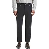 AbleTree Skinny Khaki Pants for Men Short Inseam 26 27" Cropped Ankle Length Slim Fit Stretch Casual Chinos Vintage Washed