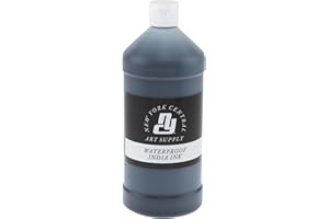 New York Central® India Ink 32oz Bottle - Make an Impact with Matte Black India Ink, Perfect for Artists, Calligraphy, Illust