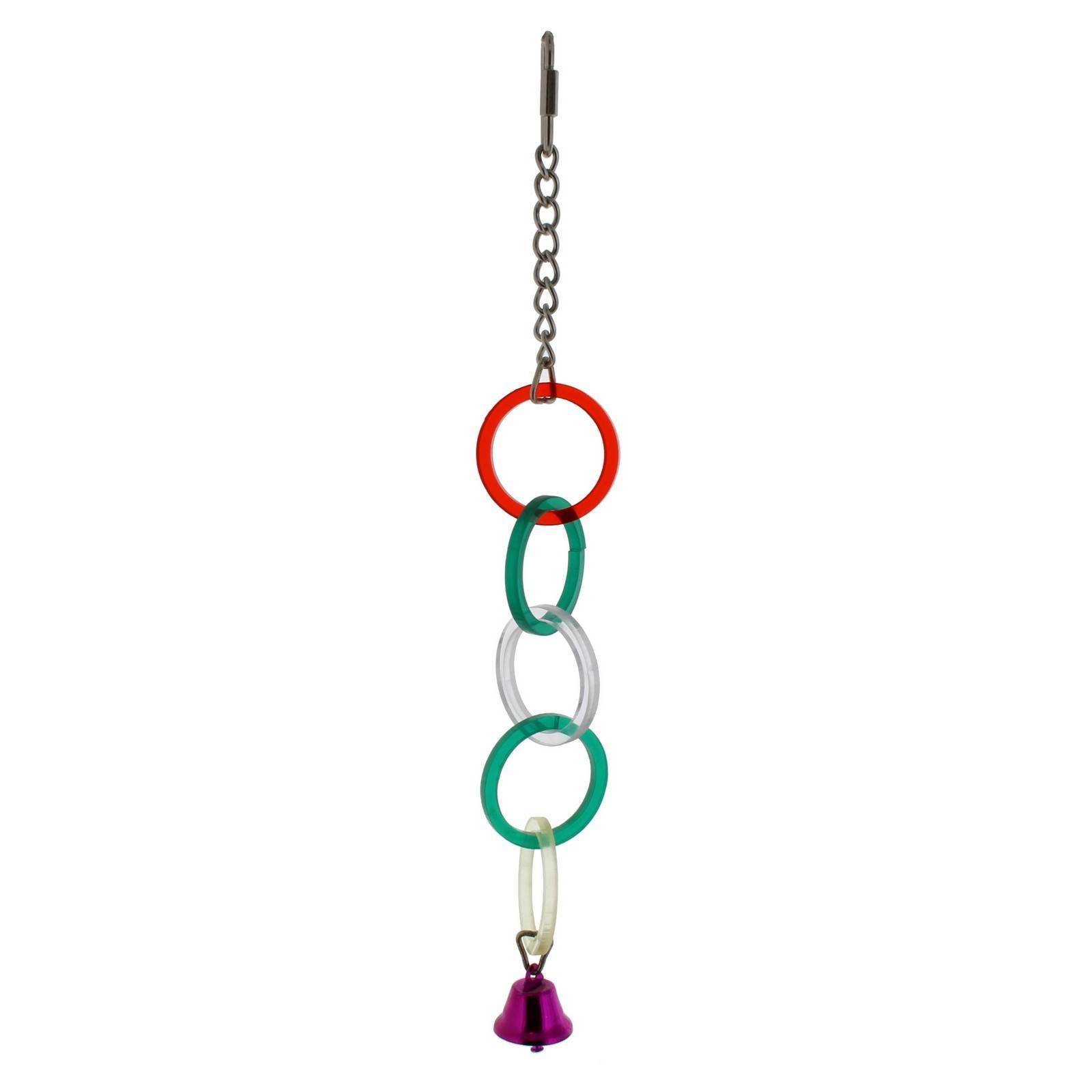 Avi One Bird Toy Acrylic 5 Rings with Bell, One Size
