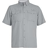 HABIT Men’s Fourche Mountain Short Sleeve River Guide Fishing Shirt - UPF 40+ UV Protection