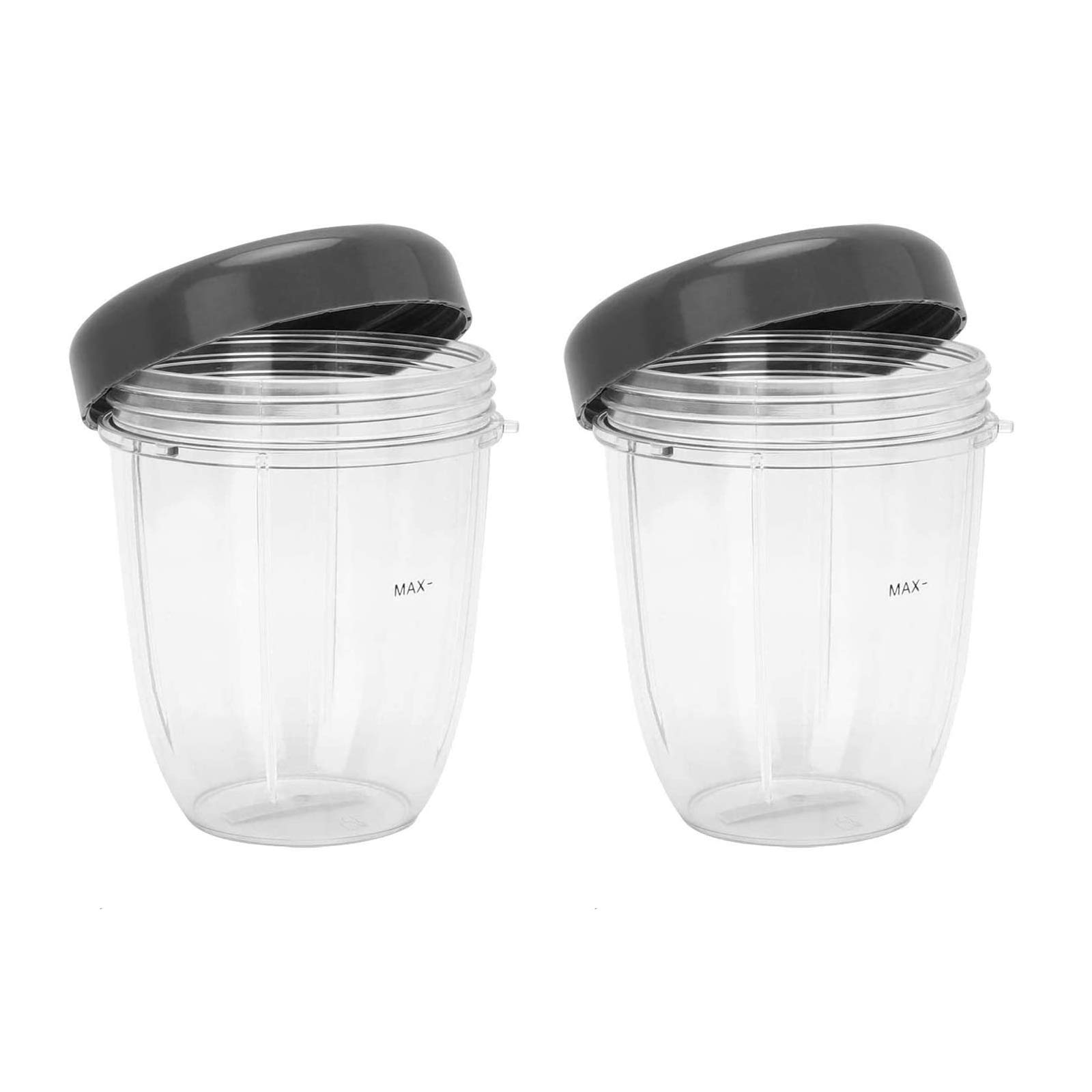 18oz Cup with Flat Lid Replacement Parts- 2Pcs Compatible with Nutribullet Accessory 600W 900W Blender Juicer