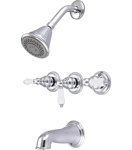 Central Brass 0968-Z Three Handle Tub & Shower Set in Chrome