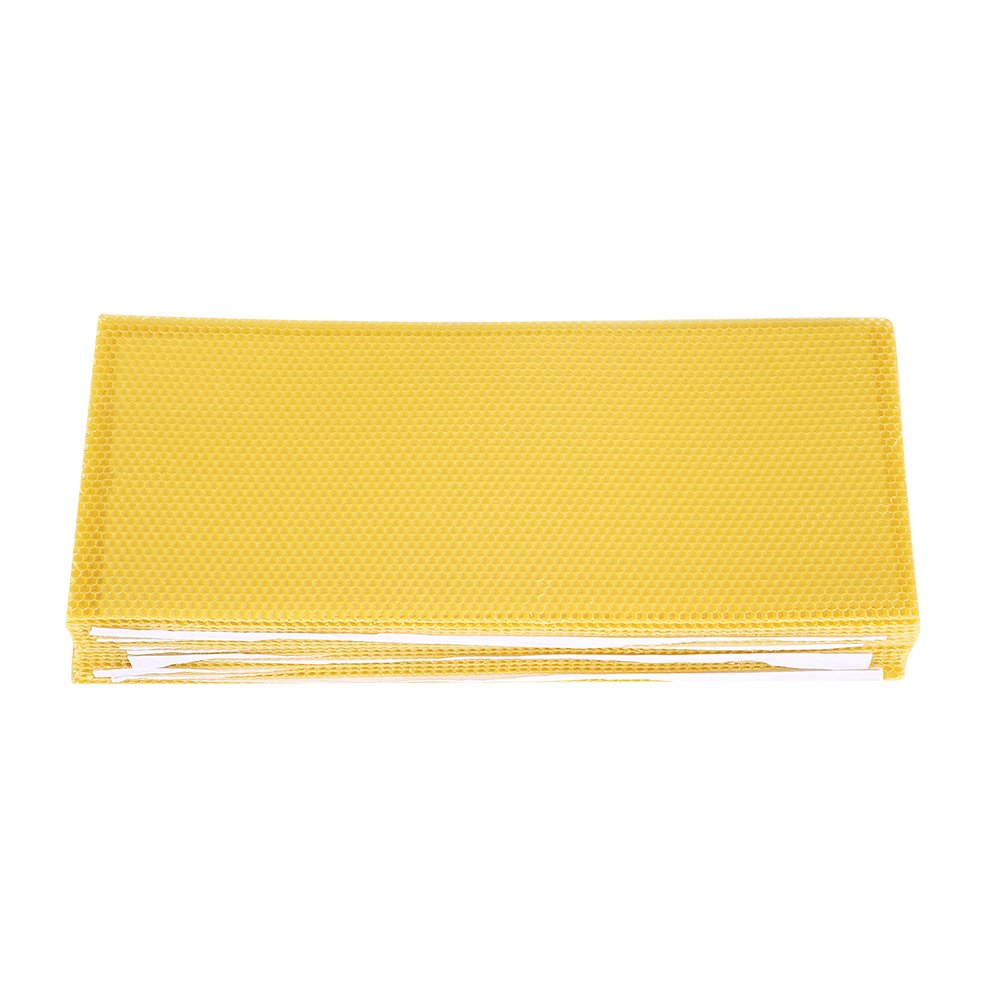 Fishlor Beeswax Foundation, 30PCS Beekeeping Nest Box Honeycomb Wax Foundation Beeswax Honeycomb Sheets Beekeeper Tools
