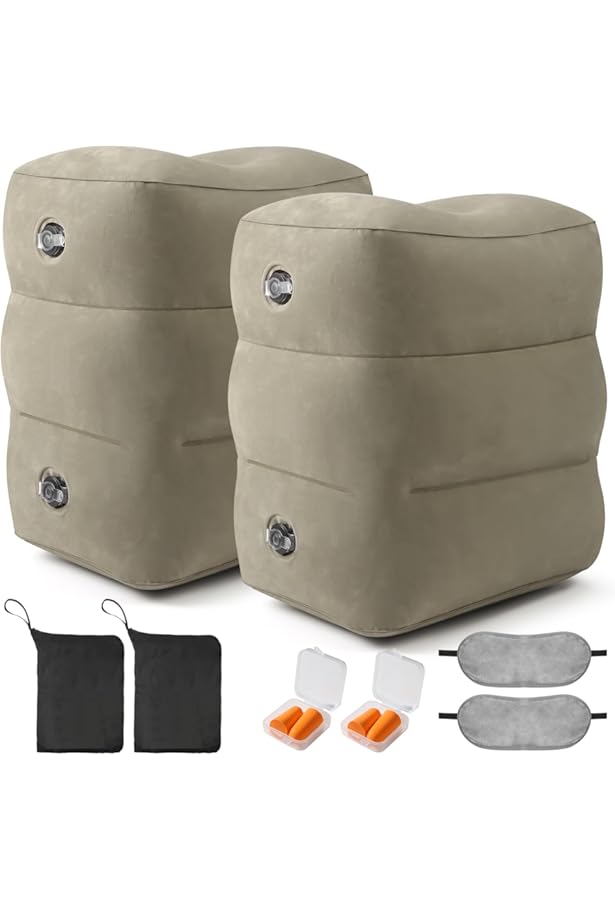 Almohada Inflable Para Reposapiés - Alivia Hinchazón, Mejora Circulación, Ideal Para Viajes, Oficina Y Casa