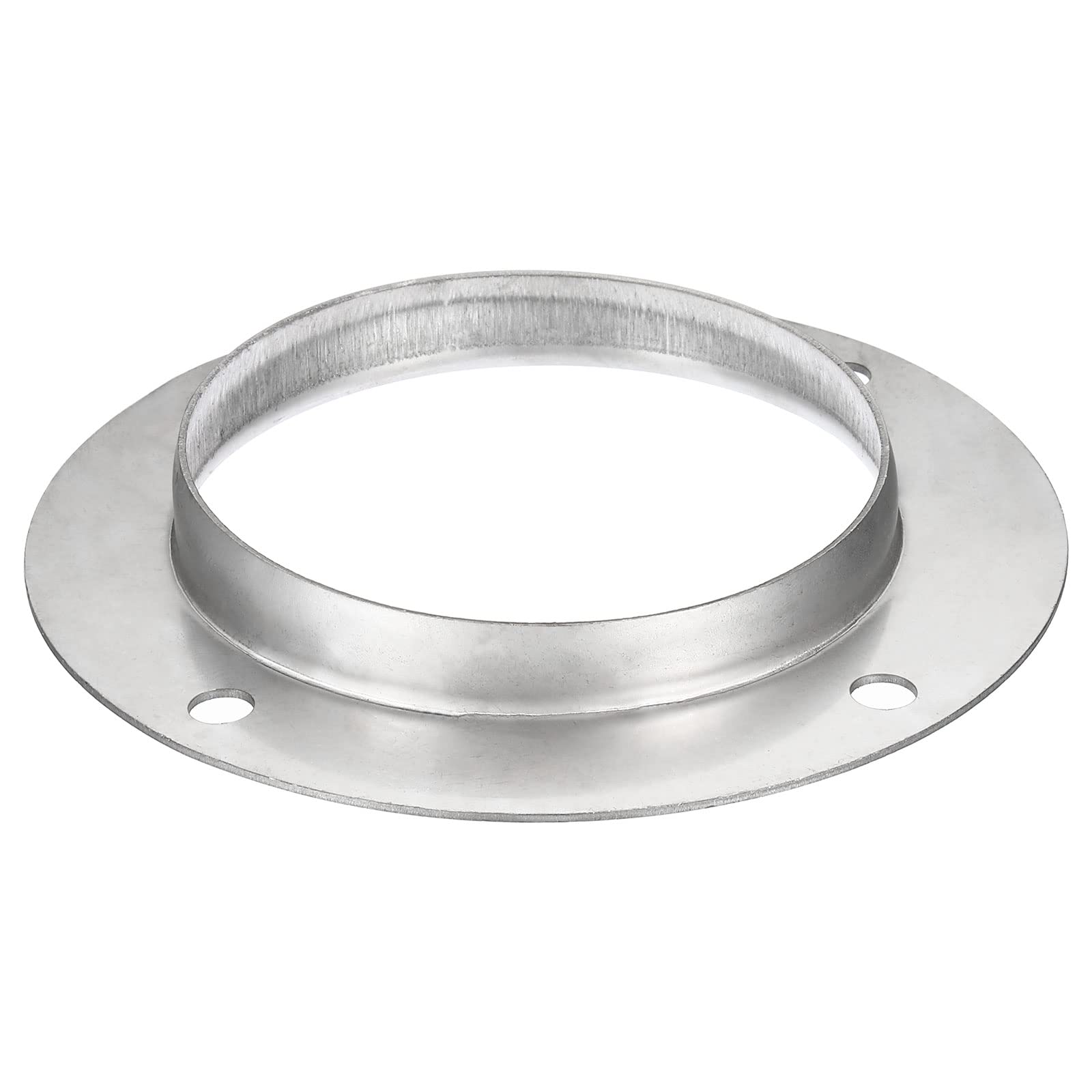 PATIKIL 4" Duct Connector Flange, Straight Pipe Exhaust Flange Stainless Steel Duct Mounting Plate for Heating Cooling Ventilation HVAC System