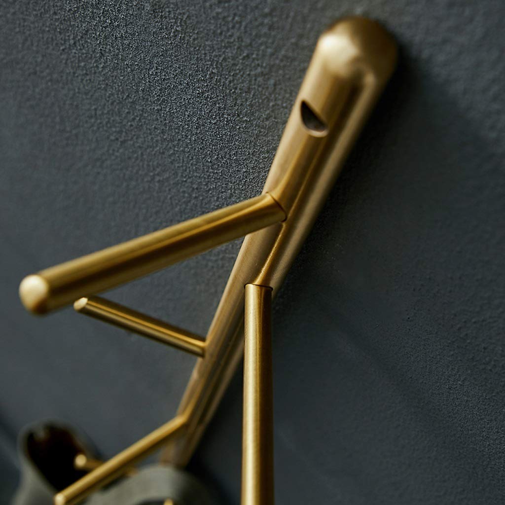 6 Hooks HXGL-Percha Perchero De Latón Dorado Ramas Dormitorio Percha