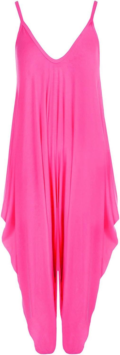 Ladies Womens All in One Summer Beach Sleeveless Baggy Romper Harem Jumpsuit Play-suit Tops