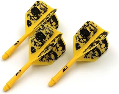 CUESOUL Rost Integrated Dart Shaft and Flights Skull Pattern 3pc CSAK-5KL9-S