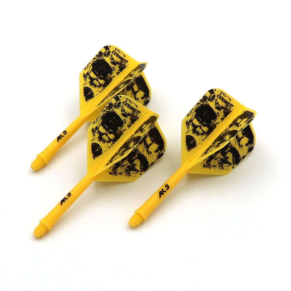 CUESOUL ROST Integrated Dart Shaft and Flights,big wing shape,Set of 3 pcs Skull Pattern(CSAK-5KL9-L)