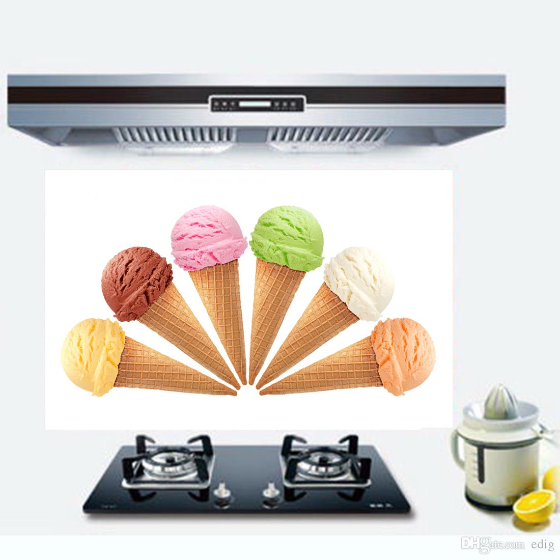 Buy Total Home Ice Cream All Flavors Wallpaper Kitchen Wall Decor