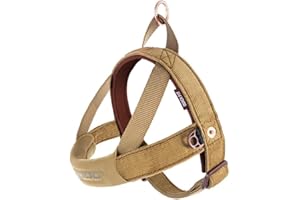 EzyDog Quick Fit Dog Harness – No Pull Harness for Training, Everyday Walking, and Easy Control - Adjustable Fit, Reflective, and Padded (Medium, Corduroy)