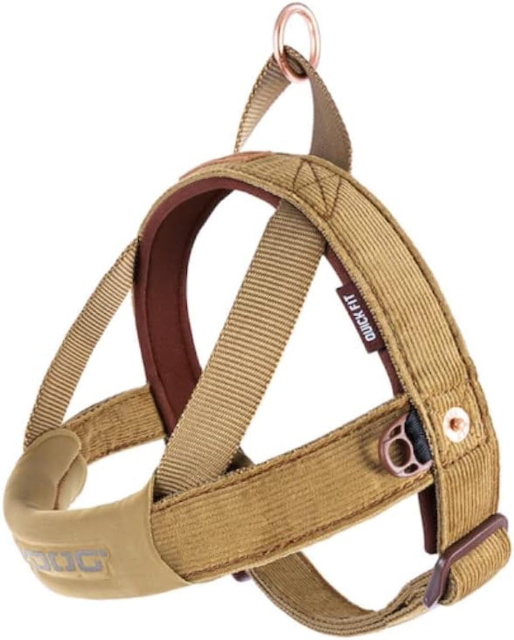 EZYDOG Quick Fit Dog Harness | Dog Harness Small, Medium, Large, Reflective Stitching, Water Resistant Materials, No Pull (Corduroy)