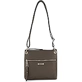 Rosetti Women's Bodhi Mini Crossbody Bag, Faux Leather Purse, Adjustable Strap, Smoke, One Size