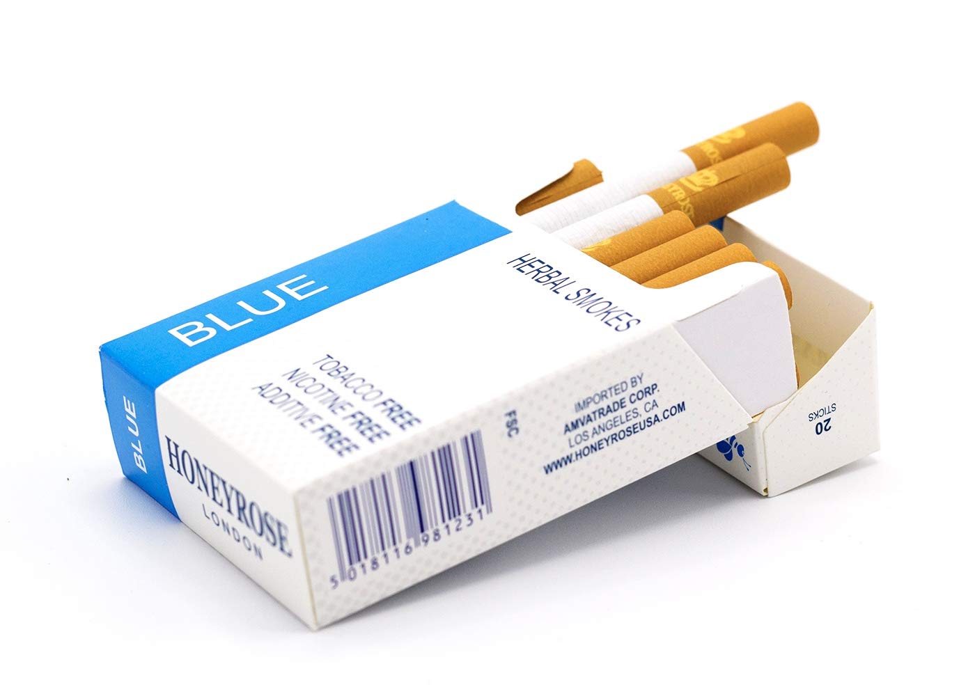 buy honeyrose blue herbal cigarettes pack of 20 cigarettes online at low prices in india amazon in buy honeyrose blue herbal cigarettes