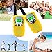 Aphse Kids Walkie Talkie Two Ways Radio Toy T-388 Walkie Talkie for Kids 3 Miles Range 22 Channels FRS GMRS Handheld Mini Walkie Talkies for Outdoor Adventures Camping Hiking Set of 2 (Yellow)