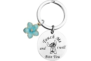 TIIMG Funny Inspired Gift Hibiscus Flower Jewelry Touch Me And I Will Bite You Hawaiian Trip Gift