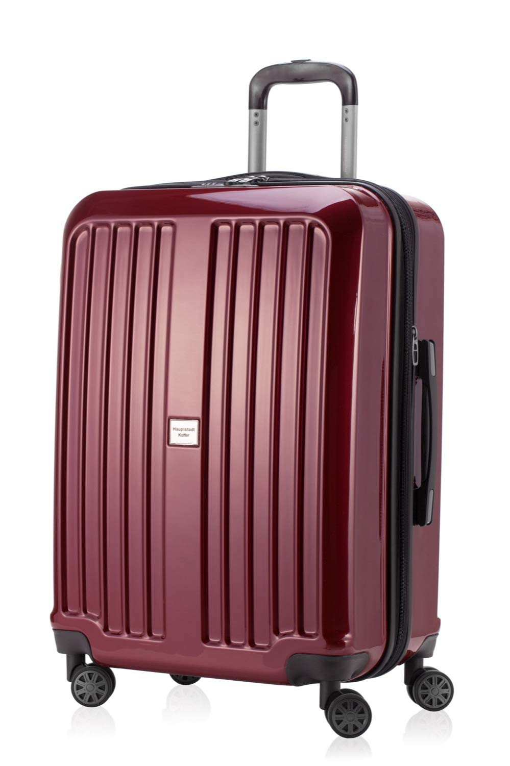 HAUPTSTADTKOFFER - X-Berg - Luggage Suitcase Hardside Spinner Trolley 4 Wheel Expandable, TSA, 65 cm, 90 Liter, Burgundy