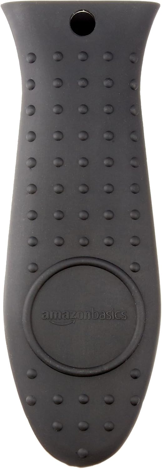 Basics Silicone Hot Skillet Handle Cover Holder, Black: Kitchen & Dining