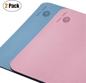WWWW PIDO TPE Yoga Mat ECO Friendly Non Slip Yoga Mats with Carrying Strap,72