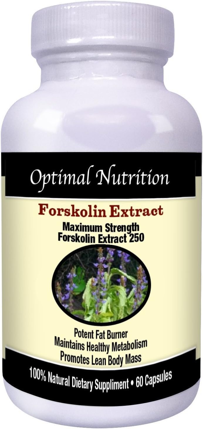 Forskolin Extract 250 mg Per Capsule Maximum Strength Standardized to 20%- 100% Highest Quality Coleus Forskohlii Extract Premium Potency & Quality For Men and Women