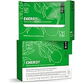Vit2Go Natural Energy Drink Mix - 124mg Caffeine from Ginseng & Guarana | Sugar-Free, No Crash Pre-Workou Powder | B Vitamins, Magnesium & Zinc | Focus & Performance | Keto, Vegan | 10 Sachets