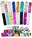 SCIONE Mermaid Slap Bracelets 20 Pack Party Favors Kids Christmas School Classroom Prizes Girls Dance Birthday Party Pack Flip Sequin