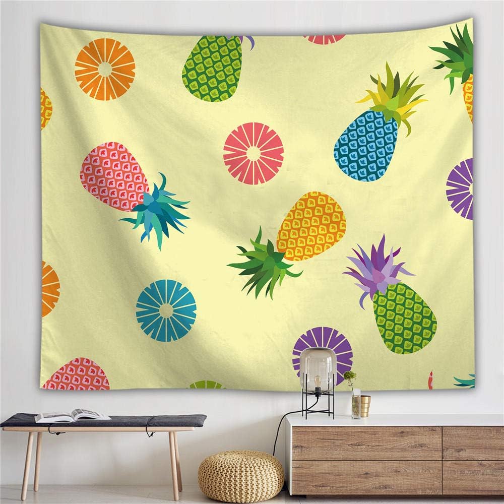 GTRB Tapiz Tapiz Impreso de piña decoración Familiar Mandala Tapiz