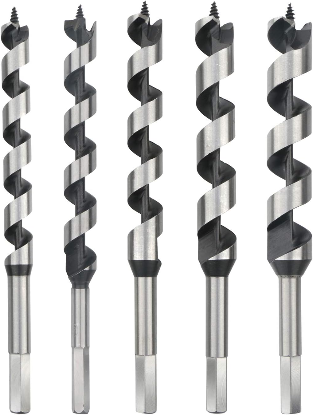 Rowiz 5PCS 16/18/20/22/25mm Wood Punching Drill Bit, Drilling Tools Dill Bit Set,Suitable for Wood Door Lock Drilling