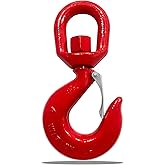 7 Ton Heavy Duty Swivel Hook, 360 Degree Crane Swivel Lifting Hook with Safety Latch, 15400 lbs Rotating Hoist Hooks Swivel Eye Sling Hook, Universal G80 Swivel Chain Hooks for Lifting Chains