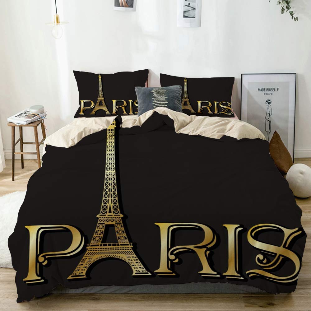 Best Red And Black Paris Twin Bedding