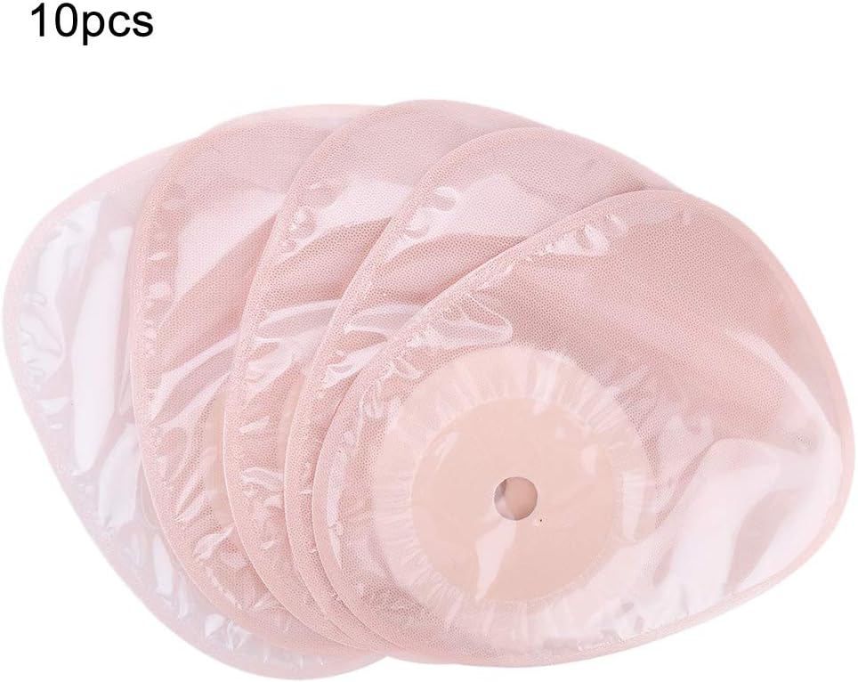 Ruiqas 10pcs/Pack One-Piece System Ostomy Bag Medicals Drainable Pouch Colostomy Bag Ostomy Supplies
