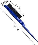 Kuou 3 Pcs Teasing Hair Brush Nylon Three-Row Salon Back Comb 8.6in view 3