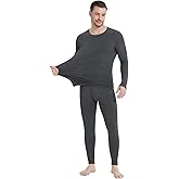 NACHILA Men's Pajamas-Viscose Made from Bamboo,Long Sleeve Pjs Soft Pants Pajama Sets Stretchy Sleepwear with Pockets