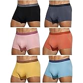 Arjen Kroos Men's Breathable Cotton Trunks Underwear Sexy Low Rise Boxer Briefs Tagless Underpants Multipack