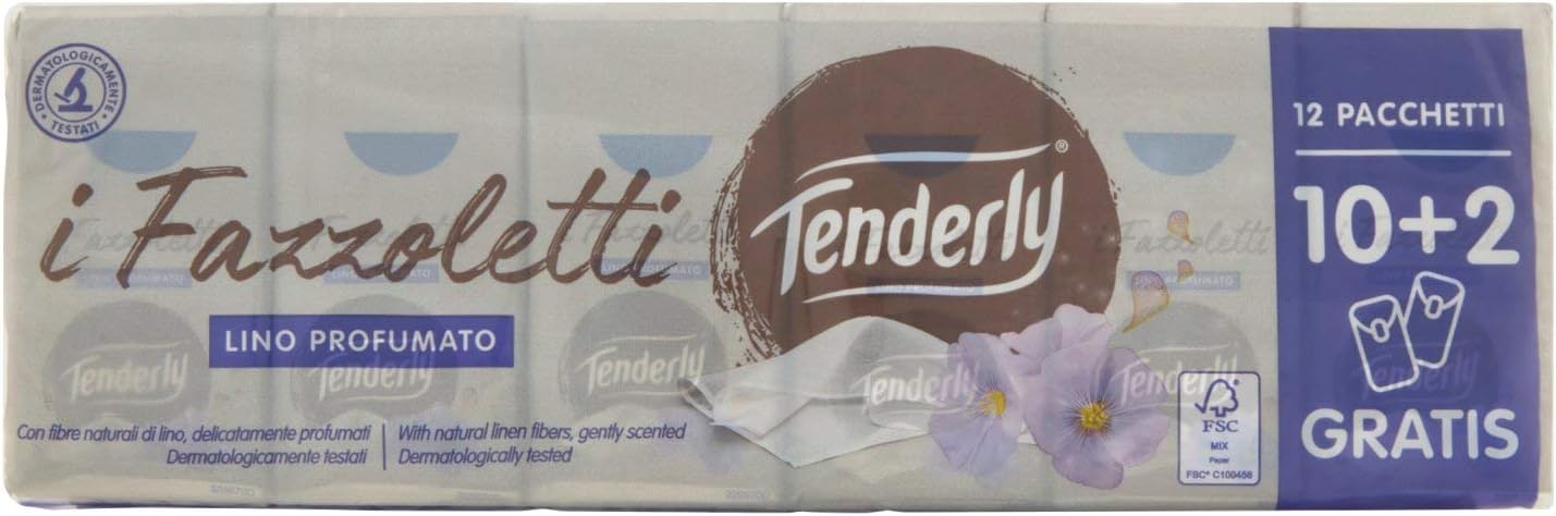 Tenderly Dermo3Plus Formula Anti-Redness Tissues- 1 Pack of 12 Packets