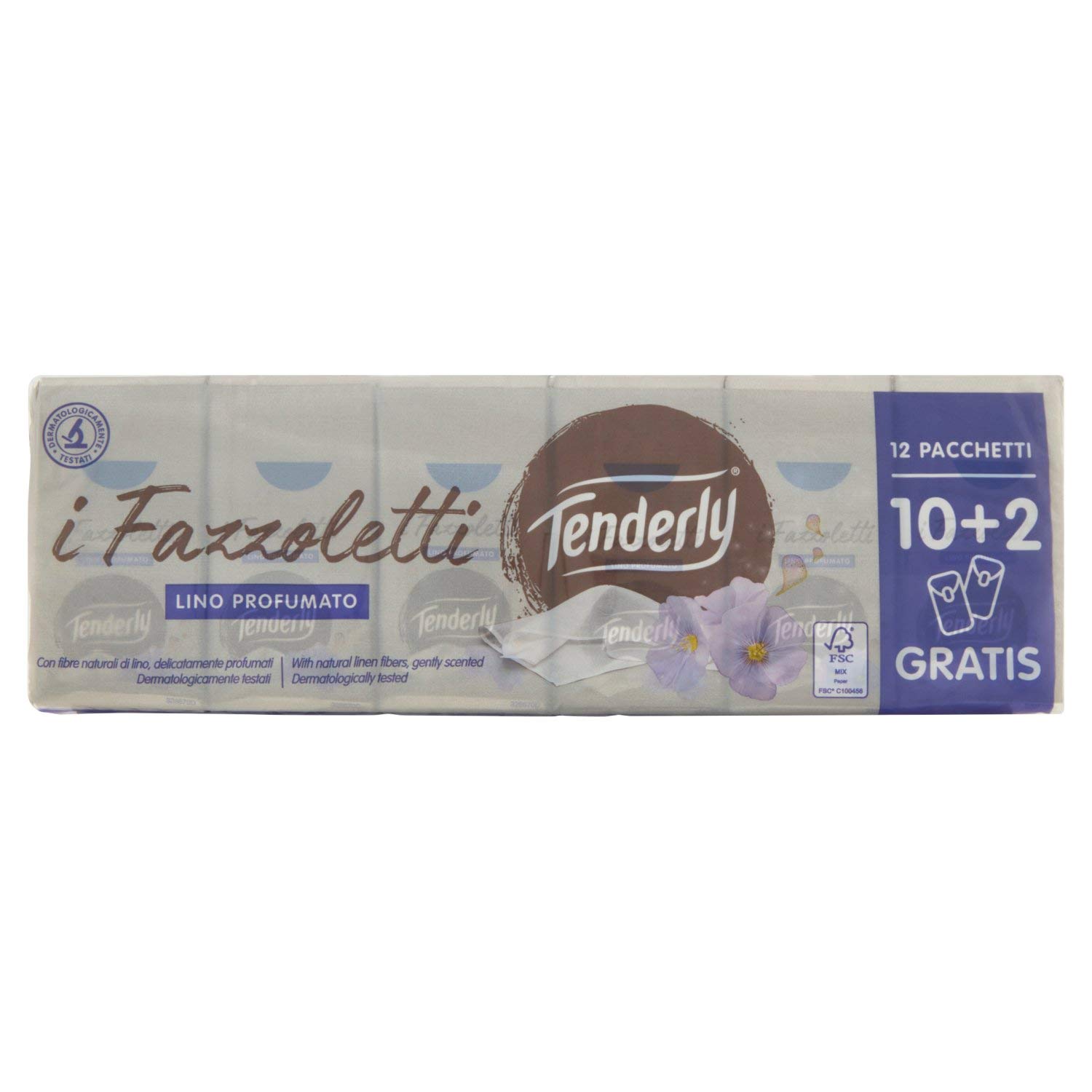 Tenderly Dermo3Plus Formula Anti-Redness Tissues- 1 Pack of 12 Packets