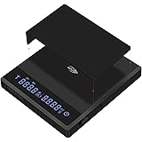 IKAPE Digital Coffee Scale with Timer, 2kg/0.1g High Precision Rechargeable Drip Espresso Scale with Tare Function, LED Displ